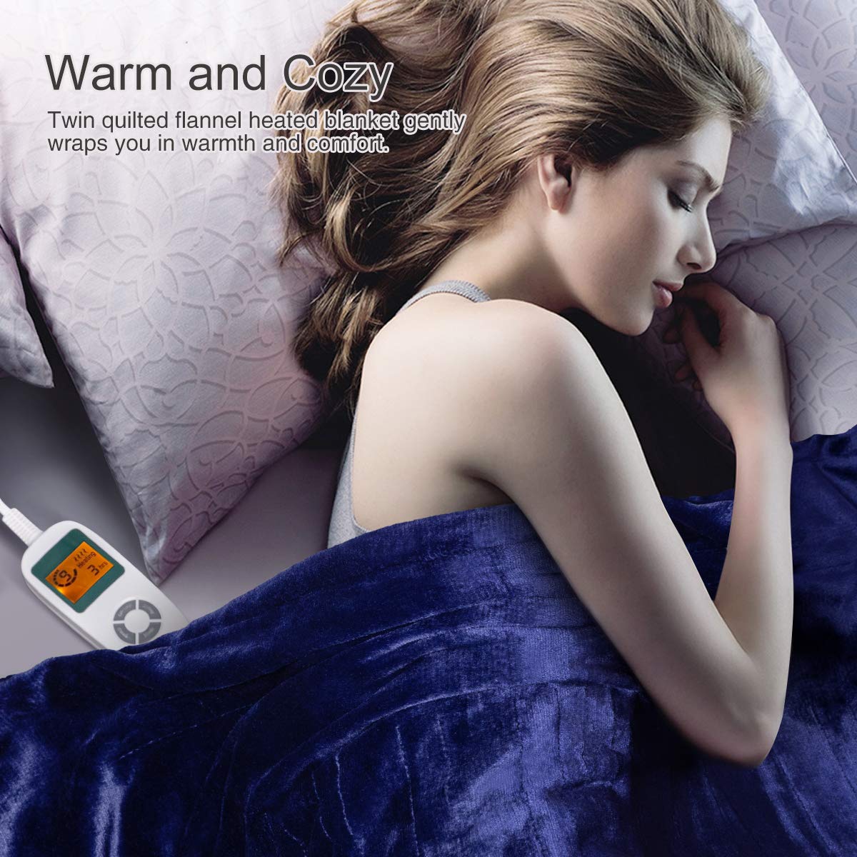 iTeknic Electric Blanket Heated Throw with Fast Heating Technology, 10 Temperature Settings, Overheating Protection and Auto Shut Off 61\