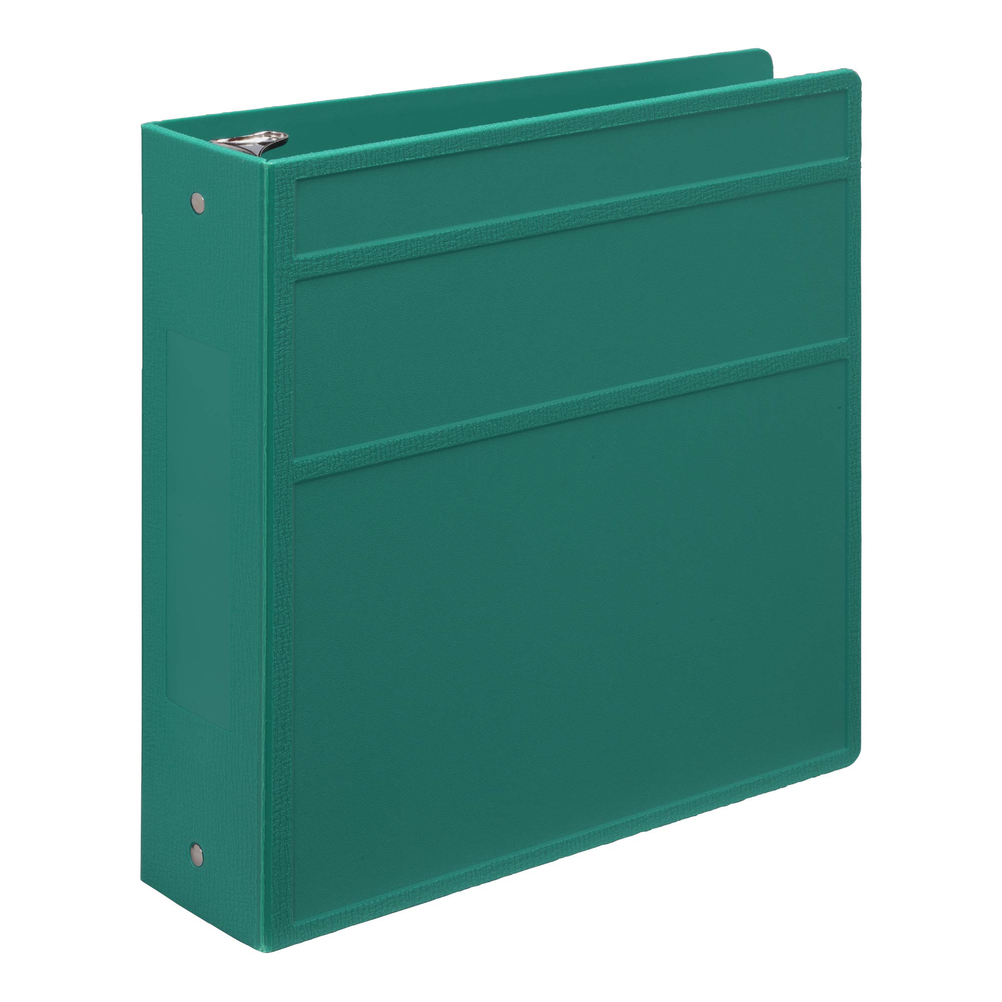 Carstens 3-Inch Heavy Duty 3-Ring Binder - Side Opening, Teal, Durable Plastic, Precision No-Gap Rings, Waterproof Cover, No Pockets, Holds 400 US Letter Sheets, BPA-Free, Made in USA (1710-3R)