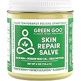 Green Goo Skin Repair Healing Salve, Natural Body & Face Moisturizer with Aloe Vera, Improves Skin's Appearance, Great for Scarring & Wrinkles, 4 Oz