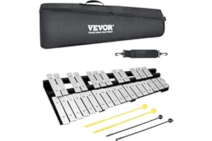 VEVOR 30 Note Glockenspiel Xylophone Bell Kit, Percussion Instrument with Mallets, Drum Sticks and Carrying Bag, Professional Glockenspiel Xylophone Percussion Instrument Set for Students & Adults