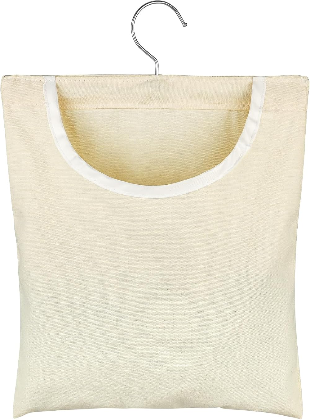 Vicloon Hanging Peg Bag with Hook, 30x26cm, Durable Canvas Clothespin Organizer