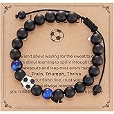 HUTIMY Soccer Birthday Gifts for Men Coach Player Team Fan Merch Cool Soccer Bracelet
