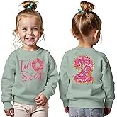 GLIGLITTR Two Sweet Birthday Outfit Toddler Girls 2nd Birthday Sweatshirt 2 Year Old Girl Second Bday Party Long Sleeve Shirt