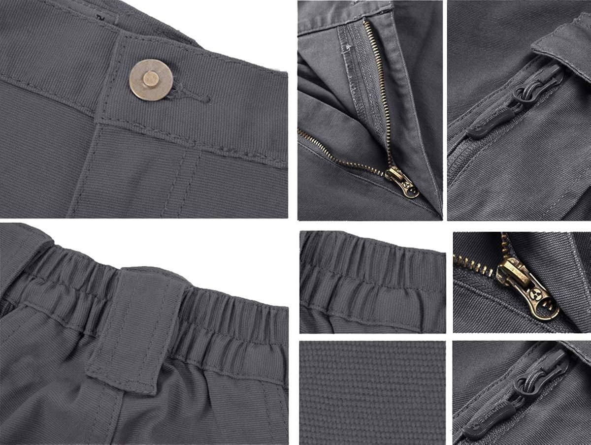 TACVASEN Men's Outdoor Tactical Pants Lightweight Assault Cargo Casual Cotton Pants: Clothing