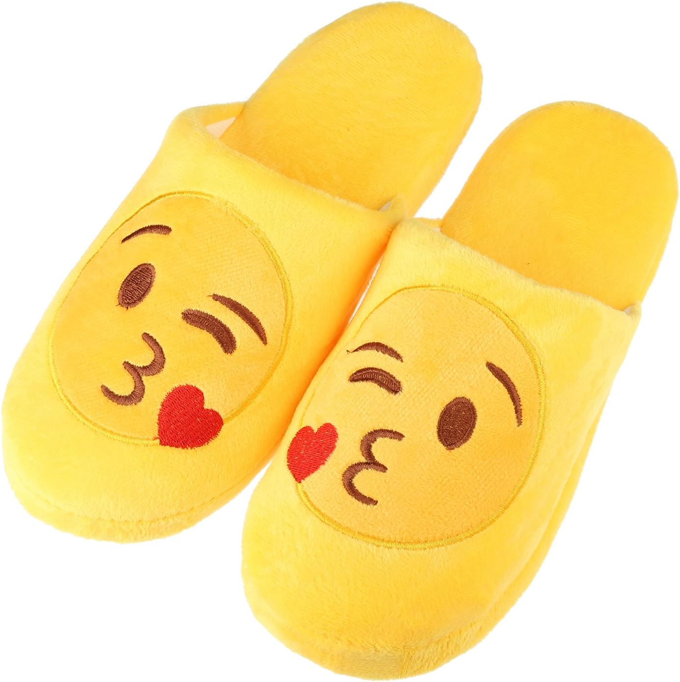 Unisex Warm Winter Slippers Emoji Cute Cartoon Soft Indoor House Bedroom Shoe.
