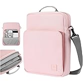 Dadanism 9-11 Inch Tablet Sleeve Bag Carrying Case with Shoulder Strap for iPad (A16) 11", iPad 10th Gen 10.9" Air 5/4, i-Pad Air/Pro 11", i-Pad 9/8/7th 10.2", Galaxy Tab A9+ Plus 11", Pink