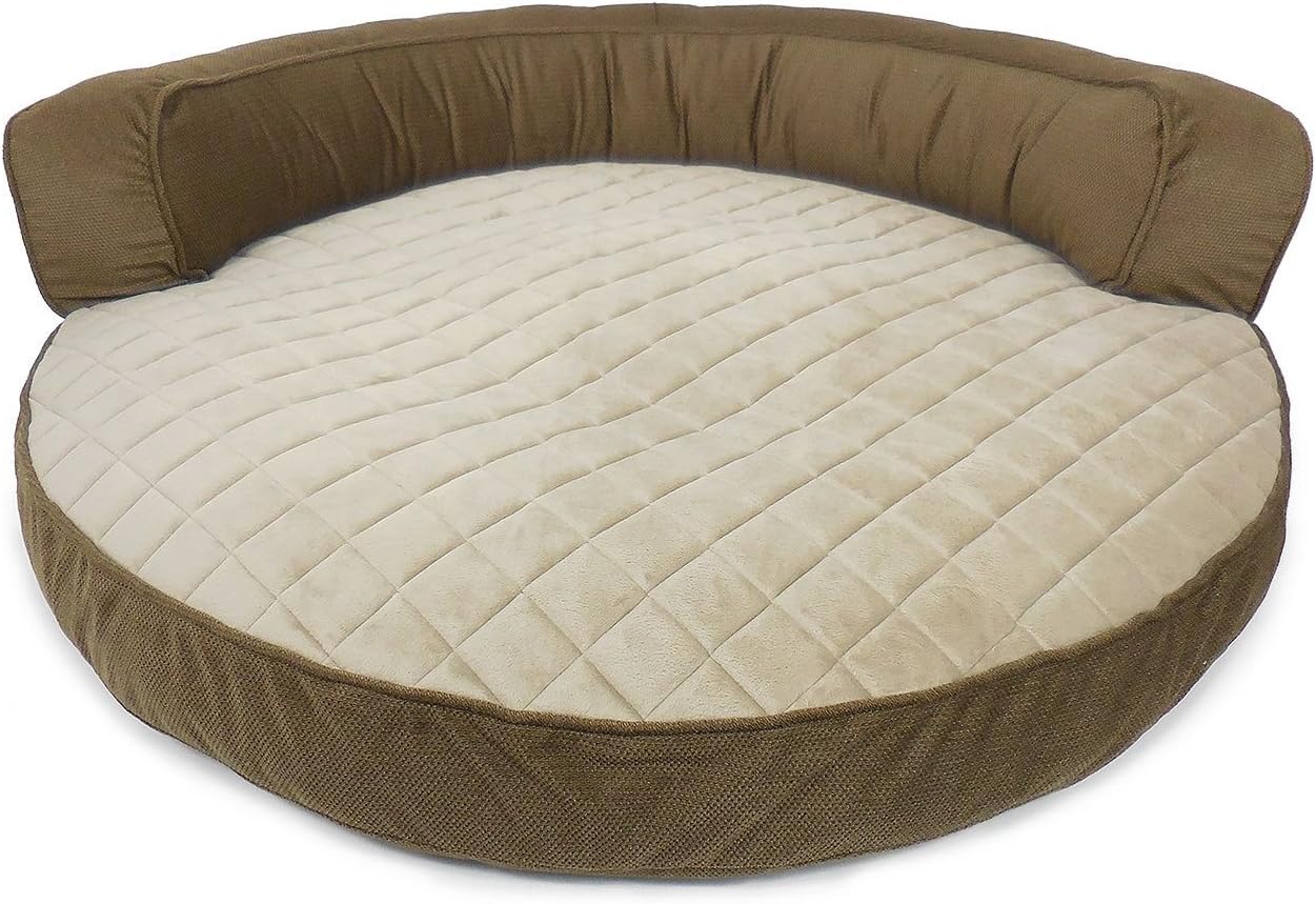 Canine Creations Memory Foam Circular Day Bed, 36" x 36" Mushroom