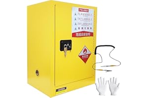 HayWHNKN 40 Gallon Safety Steel Cabinet 23 x 18 x 35 Inch Fireproof Storage Cabinet with Adjustable Shelf for Flammable Liqui