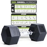 PhysKcal Poly Hex Dumbbells 22.5kg Single No Odour Home Gym Set view 1