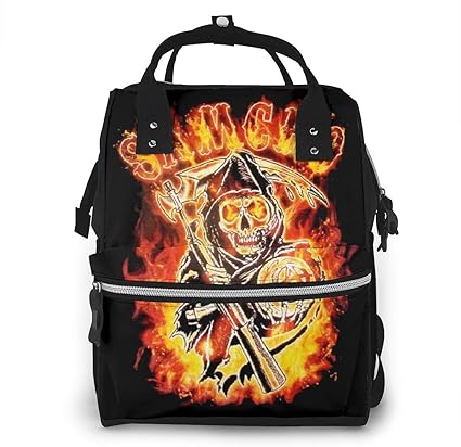 Amazon Co Jp Sons Of Anarchy Samcro マザーズバッグ マザーズリュック バッグ トート パパリュック 軽量 大容量 旅行 手提げ 出産 入院 出産祝い おしゃれ ママ専用 多機能 背面ファスナー ベビー マタニティ