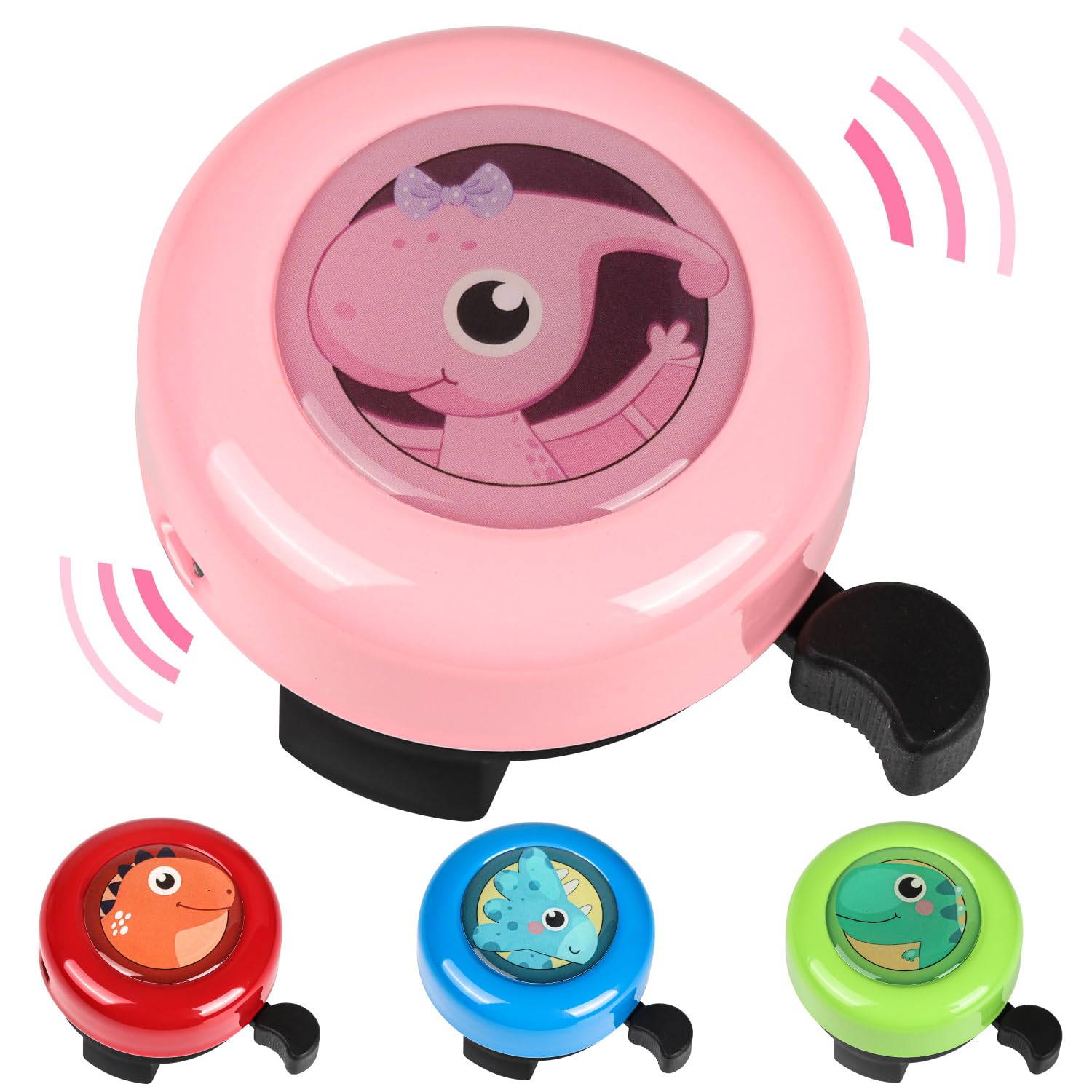 VICTGOAL Bike Bell for Kids with Loud Sound, Bicycle Bell Bike Scooter Bell Bike Accessories, Bike Horn Ringtone Alert for Toddler Boys Girls (Pink)