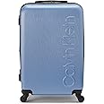 Calvin Klein Women's Hard Side Upright Luggage Spinner Light Weight Suitcase, Forever Blue, Medium