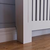 Vida Designs Chelsea Radiator Cover White Large Vertical Slat H82 W152 D19cm view 7