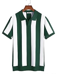 COOFANDY Polo Shirts for Men Casual V Neck Ribbed