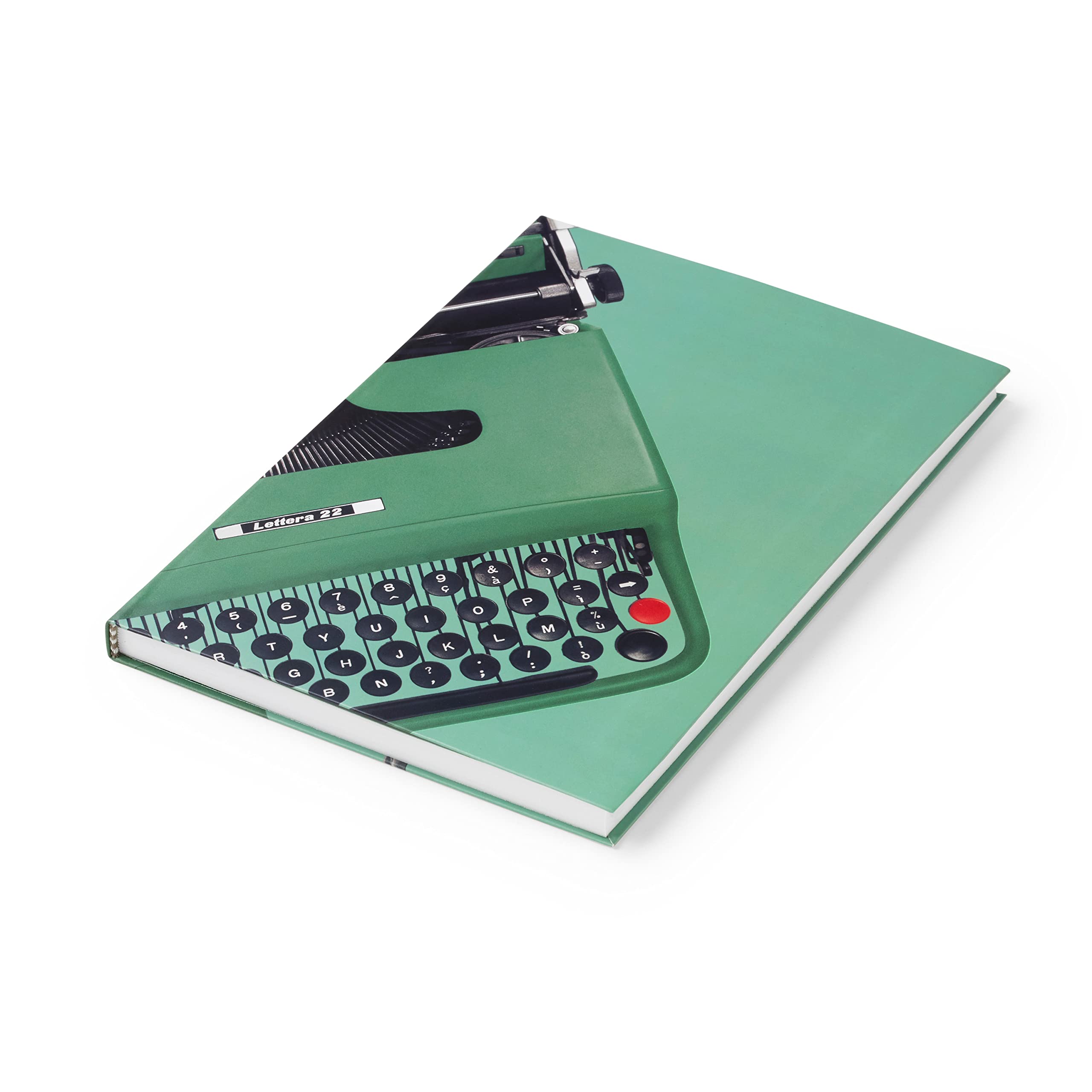 PdiPigna - OLIVETTI Collection - Notebook white, unlined A5, semi-hard cover, Green