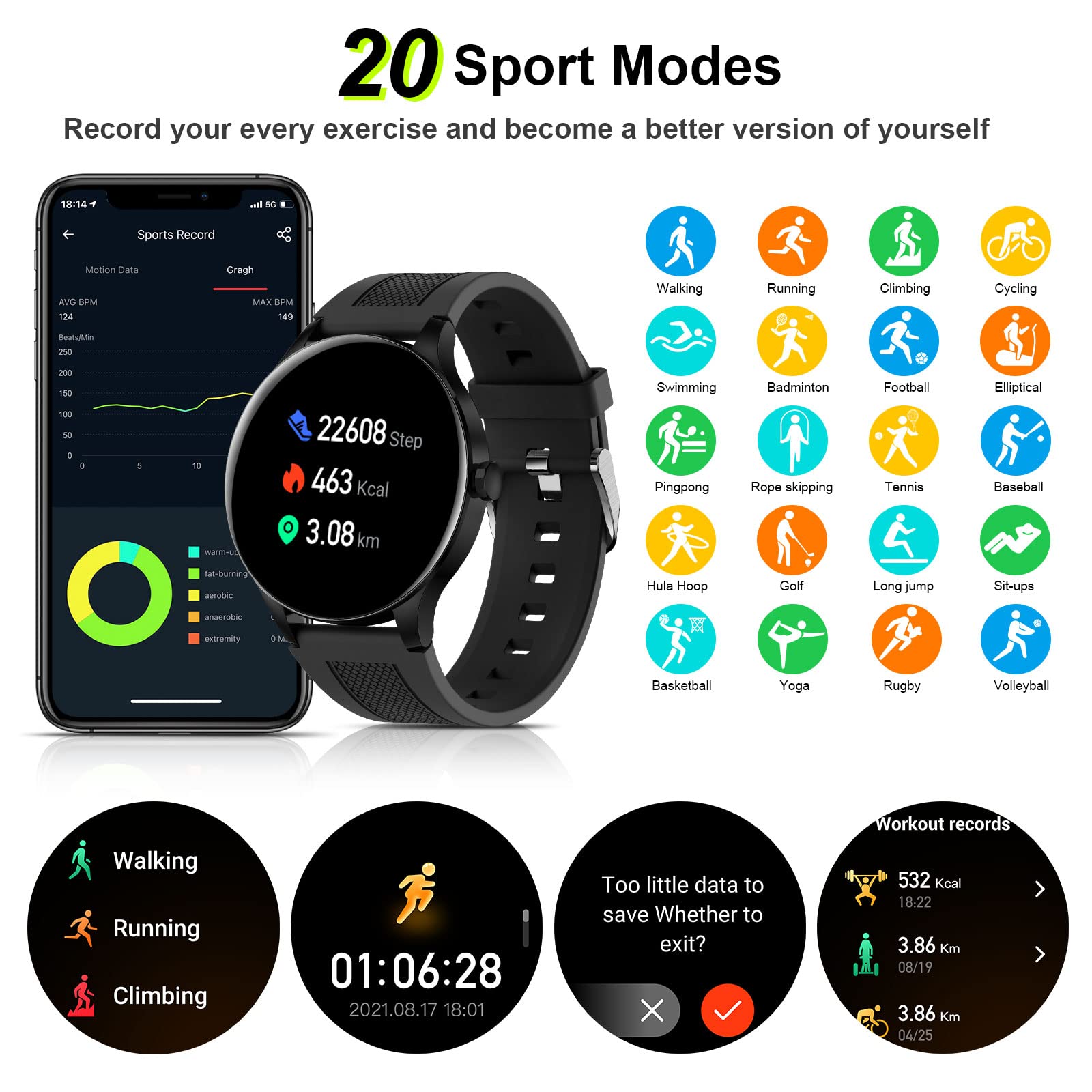 LiveGo Smart Watch for Men Women, 2023 1.3