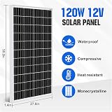 ECO-WORTHY 120W Solar Power System Kit 12V Off Grid RV Motorhome Battery view 3