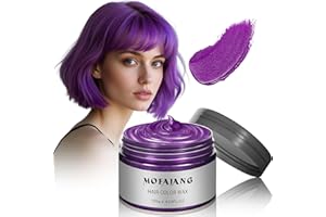 ACOMLER Temporary Hair Color Wax, Purple Hair Spray, 4.23 Ounces Natural Disposable Hair Wax Color Spray, Kids Women Temporary Hair Dye Wax Clay Pomades for Christmas Parties, Role Playing, Halloween (Purple)