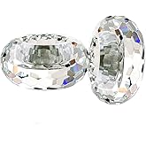Donoucls Crystal Tealight Candle Holders, Handmade Cut Crystal Candle Holder Banquet Decorations for Home 3.2" Diameter x 1.6" High Set of 2