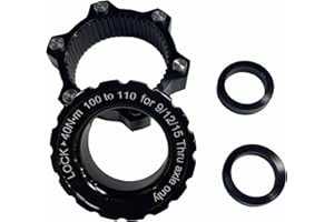 BestParts CenterLock to 6 Bolts Disc Brake Rotor Adapter Boost Hub Spacer Front 15x100mm to 110mm Rear 12x142mm to 148mm Comp