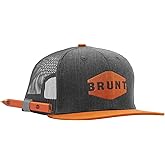 Brunt Flat Brim Snapback - Work Hat with Built-in Pencil Holder - One Size Fits Most