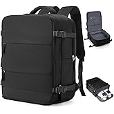 coowoz Large Travel Backpack Carry On for Women Man Black Waterproof Gym Backpacks with Laptop Compartment Mochila de Viaje Teacher Personal Item Backpack Rucksack Airplane Accessories Must Haves