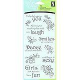 Inkadinkado Thoughts of the Day Clear Stamps Set, 12 pc