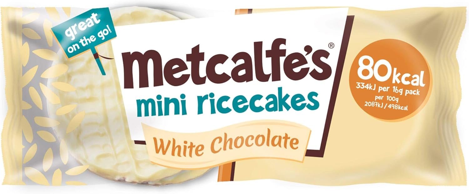 Metcalfe's White Chocolate Mini Rice Cakes 16x16g Amazon.co.uk Grocery