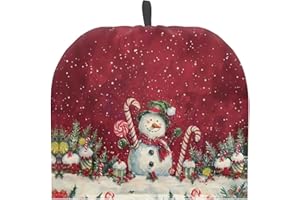 Qehuruxo Snowman Tea Cosy for Teapot Insulating Tea Cozy Teapot Warmer Merry Christmas Teapot Protector for Kitchen Home Tea Cozy Decorative Dustproof Teapot Cover