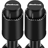 [2 PACK]Wine Bottle Stoppers, Reusable Wine Stoppers, Vacuum Wine Preserver with Time Scale Record, Wine Savers Vacuum Pump C