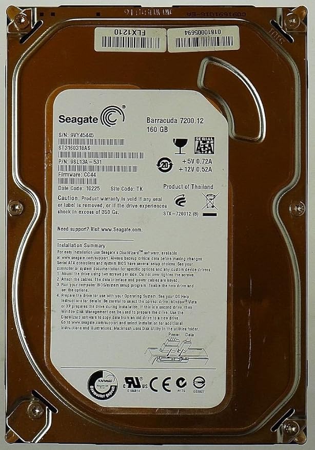 160GB HDD Seagate Barracuda 7200.12 ST3160318AS SATA ID11998