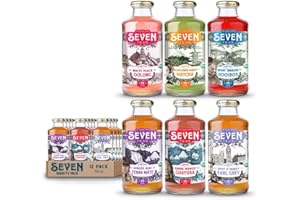 SevenTeas Around the World Variety Pack of Teas, 16 OZ (Pack of 12 Bottles), Organic, Bottled Iced Teas