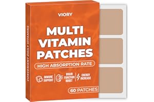 VIORY Multi Patches (Pack of 60) - 100% Natural Patch for Women and Men - With Biotin & Iron - Energy, Focus & Body Support - Enhanced Formula