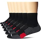 AKOENY Men's Athletic Cushion Ankle Socks Running Quarter (6 Pairs)