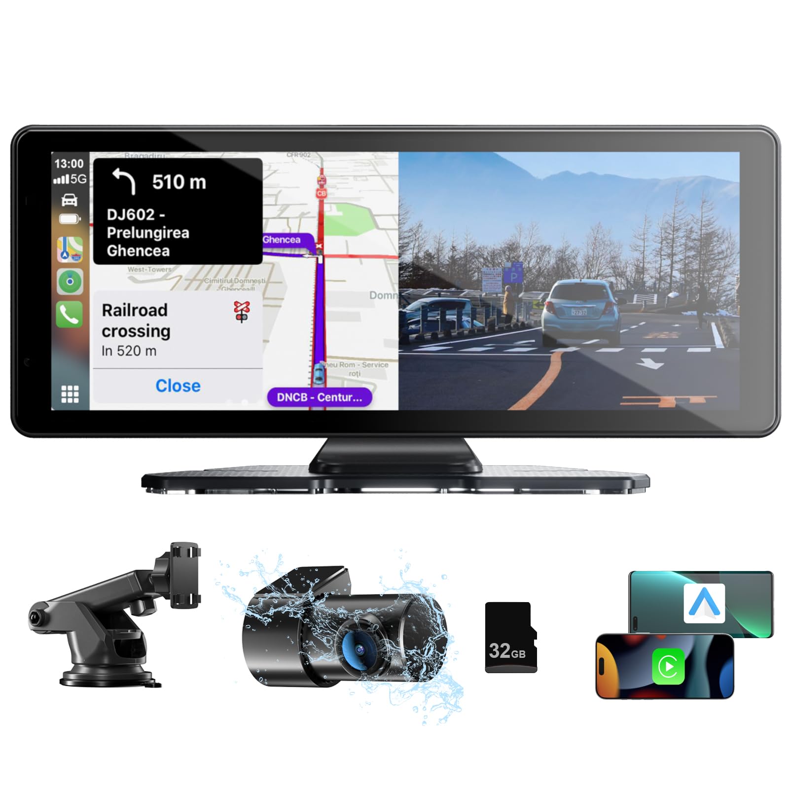 Wireless Apple Carplay Screen for Car, 8.1