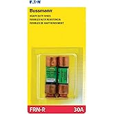 Bussmann FRN-R-30 Amp Brass 250-Volt Fusetron Dual Element Time-Delay RK5 Cartridge Fuse