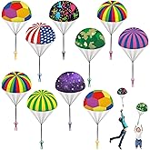 utosday Parachute Toy Easter Eggs Outdoor Flying Parachute for Kid, Throwing Children's Flying Toys with Small Figures, Easter Basket Stuffers Top Indoor Hand Throw Soliders for 3-12 Year Old (10PCS)