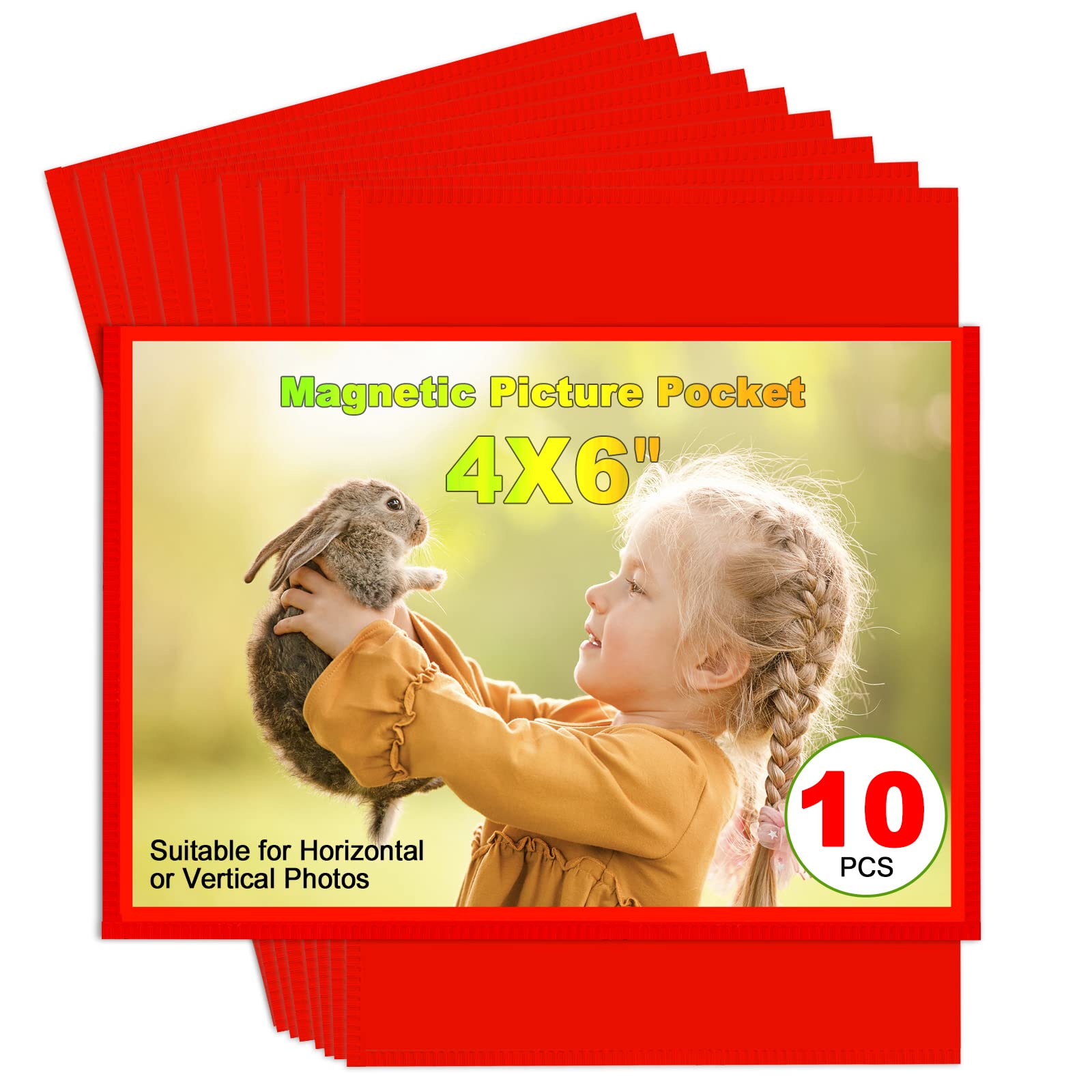 CHUNNIAO Red Magnetic Picture Frame 4X6 for