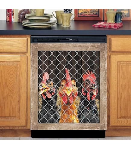 thumbnail image 2 of Dishwasher Magnet Cover Rooster Farmhouse Magnetic 2 of 12
