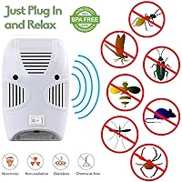 Zurato Ultrasonic Pest Repellent for Kitchen, Living Room, Office, Electronic Bug Repellent Reject Ant, Mosquito, Rate, Rodent, Insect, Bed Bug, Rodent, Lizard, Spiders, Fly, Pet Safe, Eco-Friendly