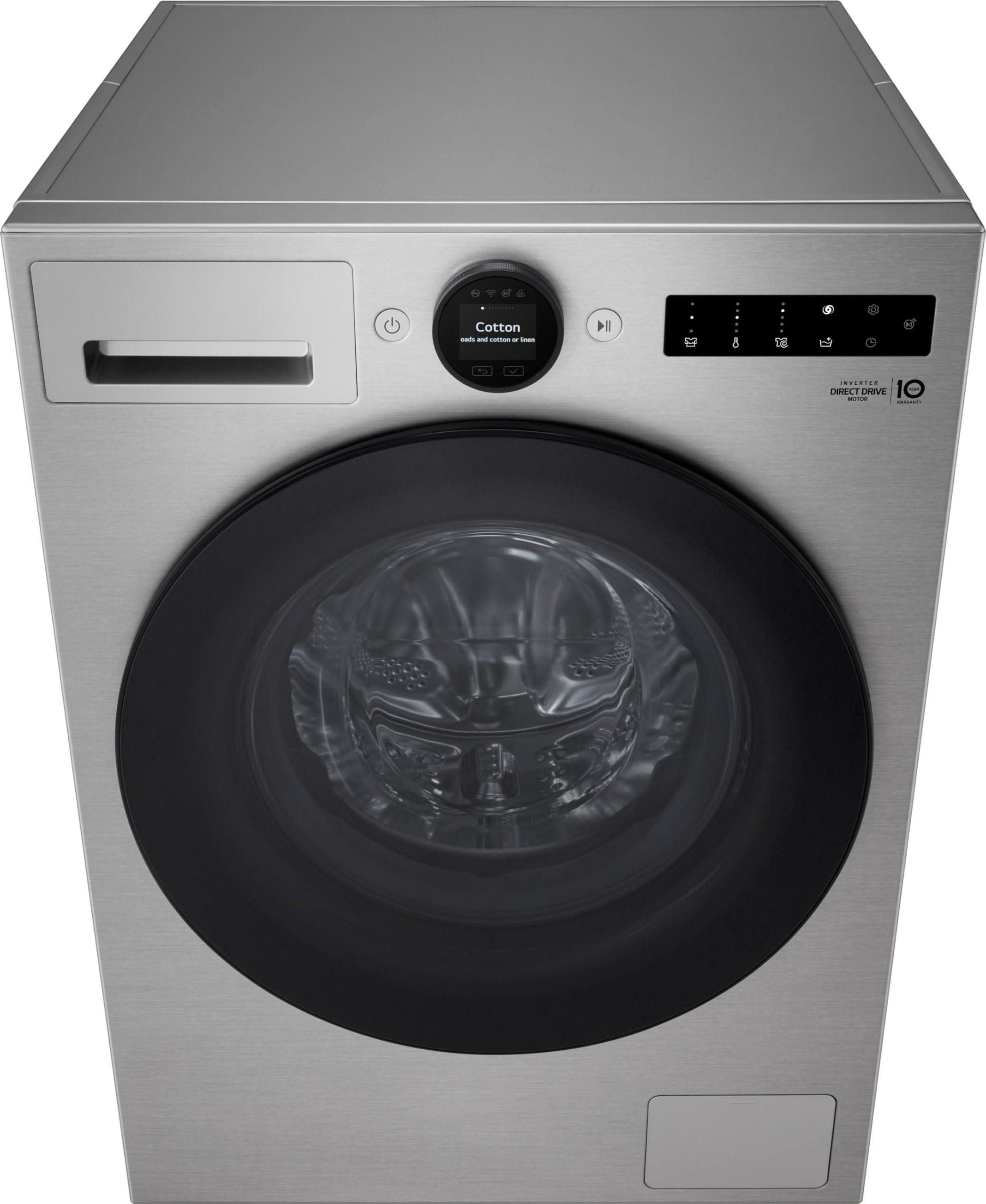 LG F4WX801YS Waschmaschine (11 kg, Energieklasse A-40%, 1.400 U/Min.) mit AI Wash, Easy-Touch Drehregler, TurboWash 360, ThinQ, Silber 6