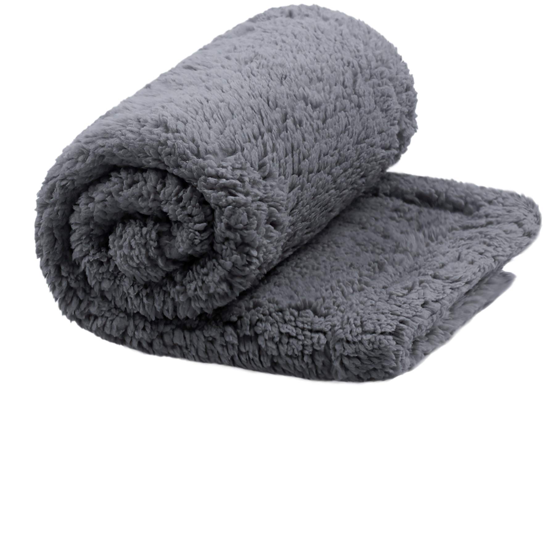 Premium Fluffy Fleece Dog Blanket Soft And Warm Pet Throw
