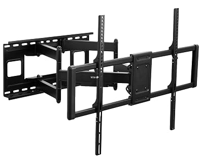 VIVO 60 to 120 inch Large Screen Heavy Duty TV Wall Mount for LCD LED Flat and Curved Screens, Articulating Swivel Mount, Max VESA 900x600mm, Black, MOUNT-VW120M