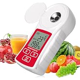 YOWEXA Rechargeable 0-55 Brix Refractometer with ATC, 1S Brix Tester Result | One-Tap Calibration, Anti-Glare Interference, Ultra-Long Battery Life, Ideal for Sugar/Fruit/Juice/Slushie/Coffee/Wine Making