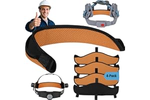 IBICBOC Hard Hat Sweat Bands 4Pcs, Innovative 3-Layer Fabric Sweatbands for Hard Hats Washable, Reusable Cotton Hard Hat Liners,Sponge Hardhat Sweatband for Safety Hat Accessories (Cool Terracotta)