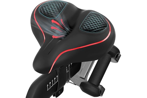 Oversized Peloton-Compatible Bike Seat, Extra Wide Comfort Saddle for Women & Men, Replacement for Road, Spin, and Cruiser Bi