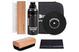 Vinyl Record Cleaning Kit: Complete 6-in-1 Record Cleaning Kit, Velvet Brush, Vinyl Record Brush Anti Static, Lps Cleaner, Re