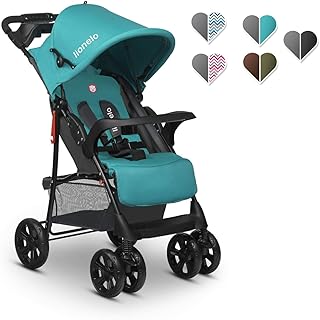 Lionelo Emma Plus Kinderwagen Kindersportwagen leicht modern klein Buggy mit Liegeposition zusammenklappbar (Vivid Turkus)