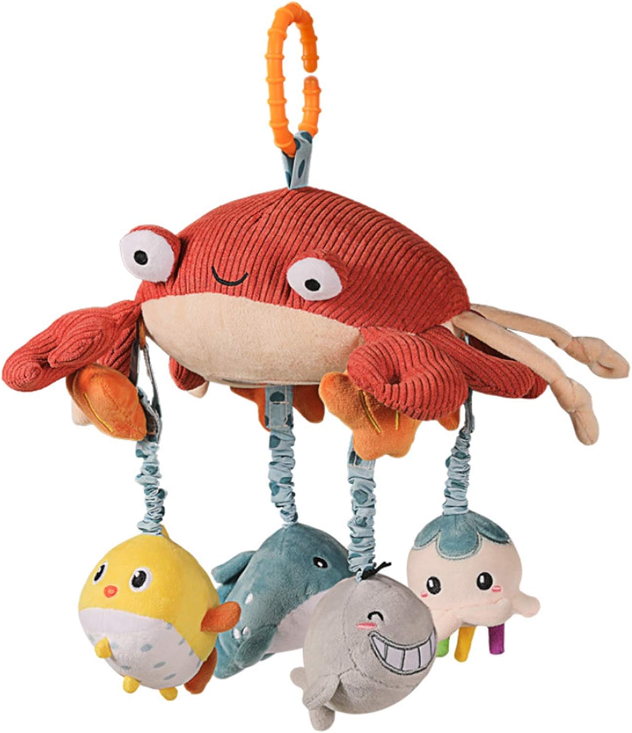 Baby Hanging Toys Crib Mobile Hanging Toy with Tummy Time Mirror