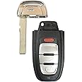 Car Key Fob fits Audi A1 A3 A4 A5 A6 A7 Q3 Q5 Q7 S3 S4 S5 Remote S7 FCC ID:IYZFBSB802;by AUTO Key MAX (Single)
